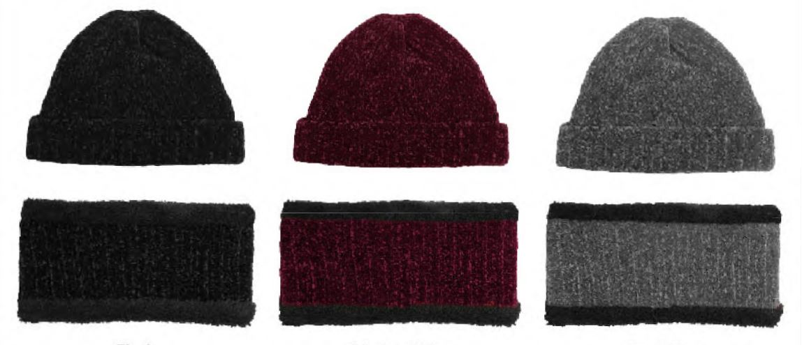 Women's Chenille Beanie HATS & Neck Gaitor Sets w/ Fleece Lining