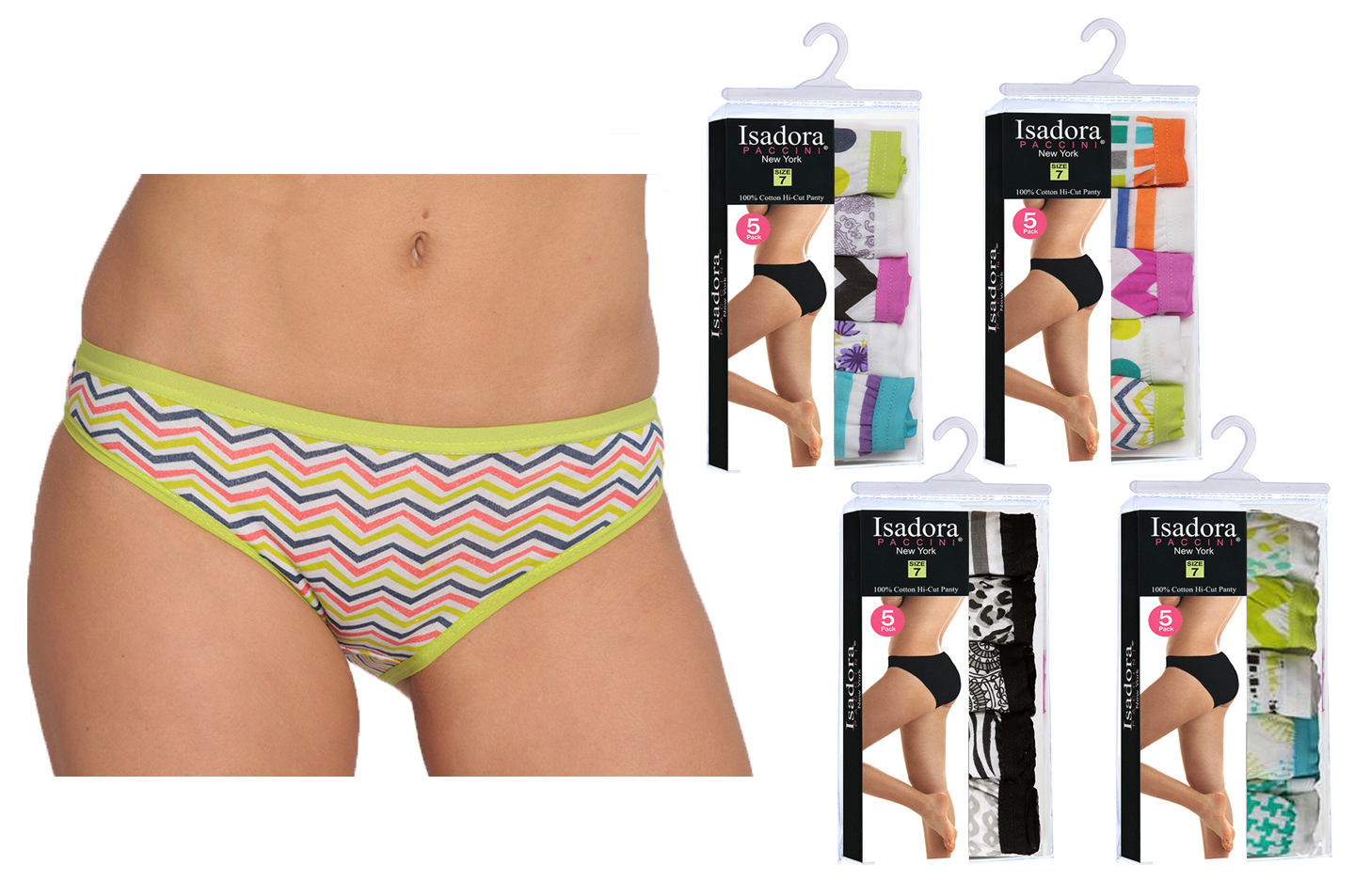 Women's BIKINI Cut Panties - Assorted Prints - 5-Packs - Sizes 5-7