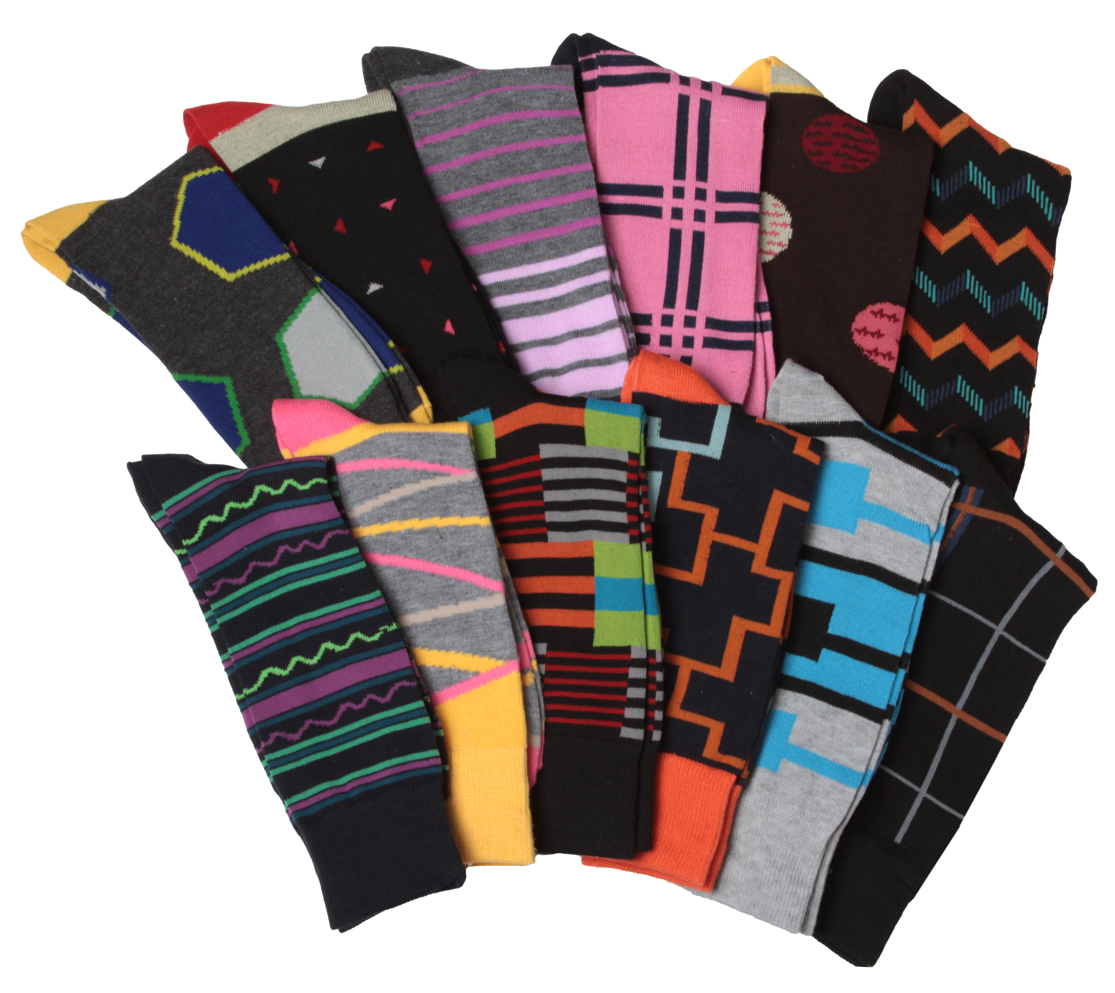 Men's Designer DRESS Socks - Assorted Prints - Size 10-13