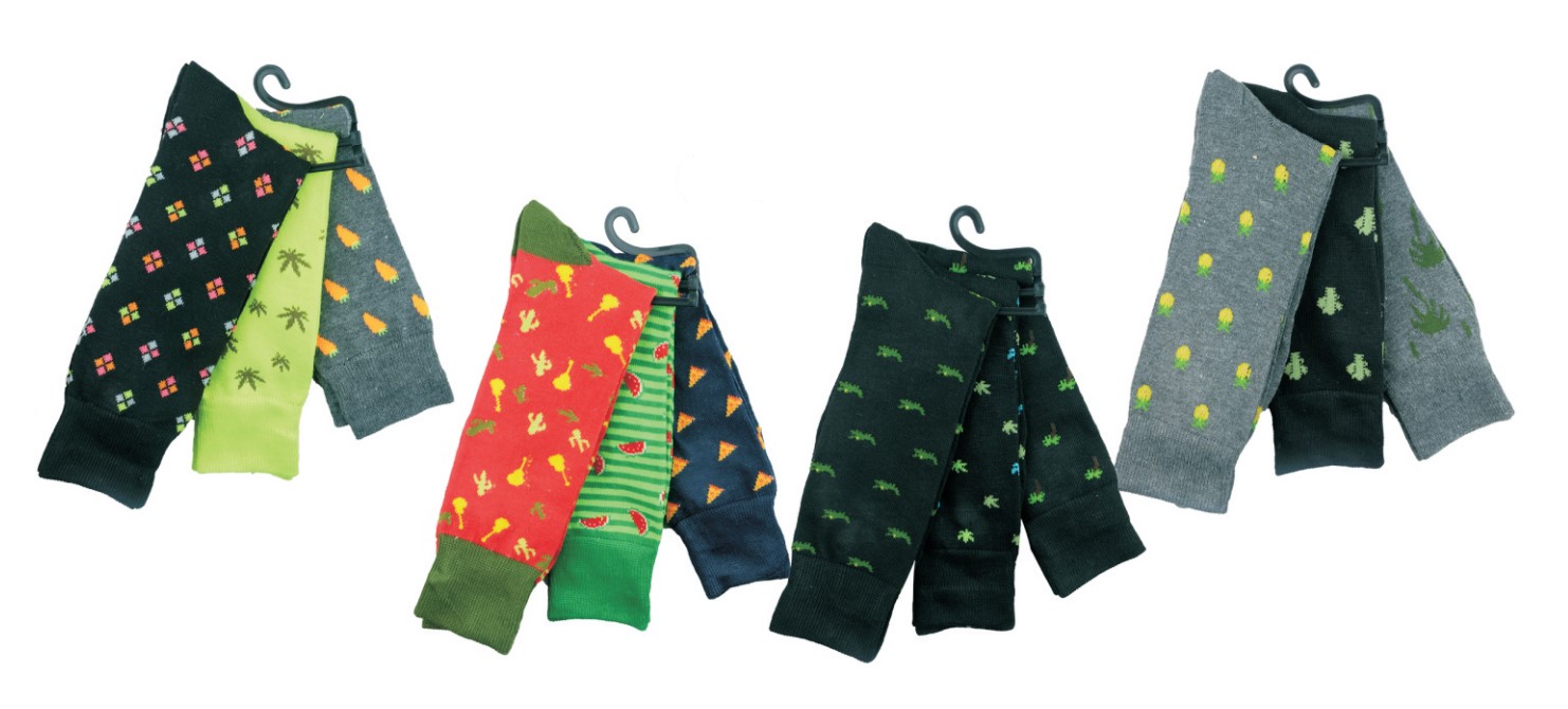 ''Men's Designer Printed Dress Socks - Food, Desert, & DIAMOND Prints - Size 10-13 - 3-Pair Packs''