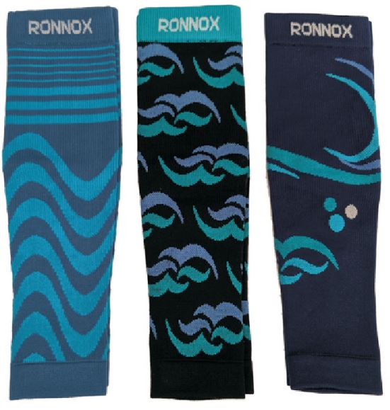 Men's Compression Tube SOCKS - Sizes Small-XL - Ocean Prints