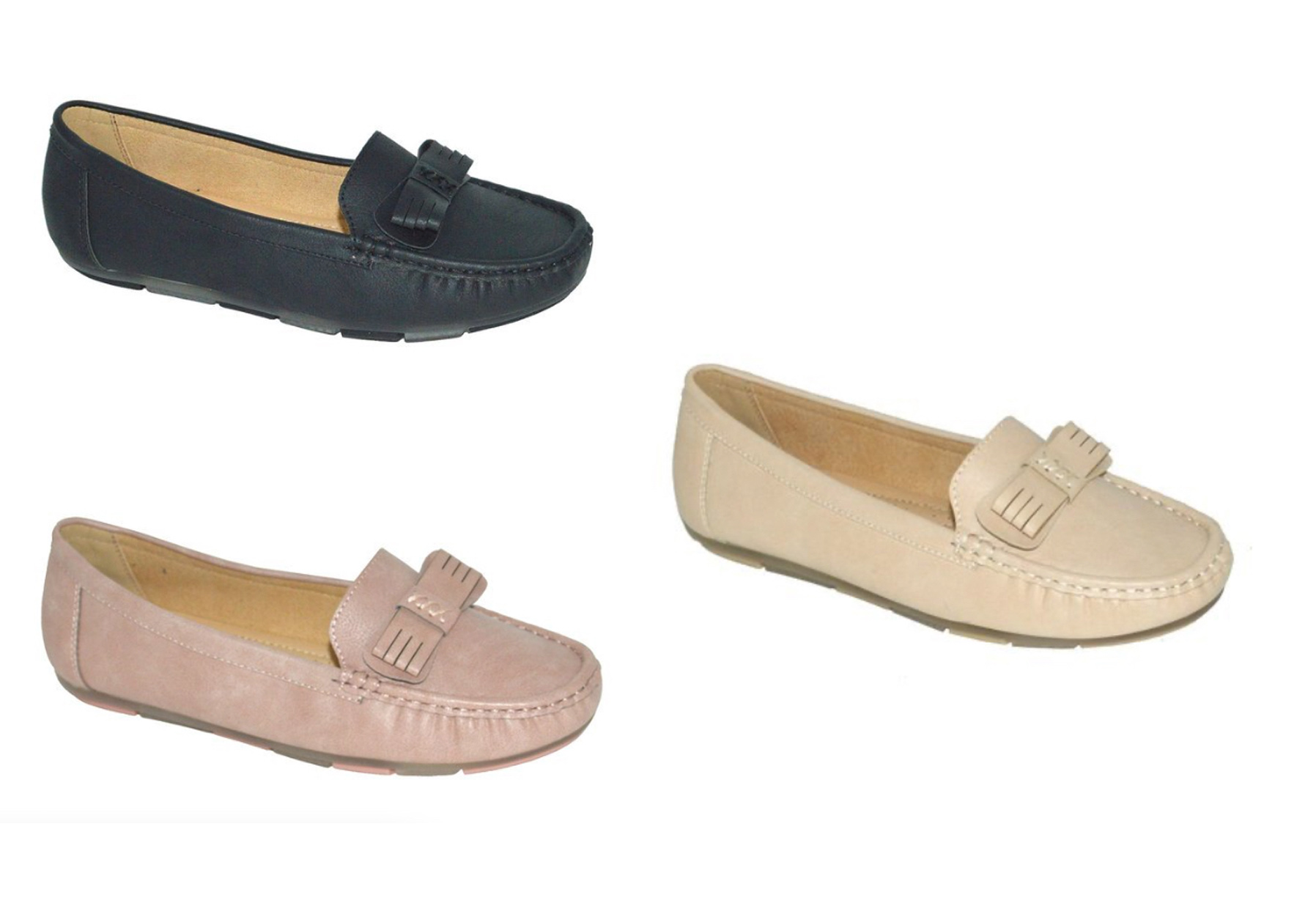 Women's Fashion Moccasin Shoes w/  Soft Footbed & WESTERN Wear Detail - Choose Your Size(s) & Color(