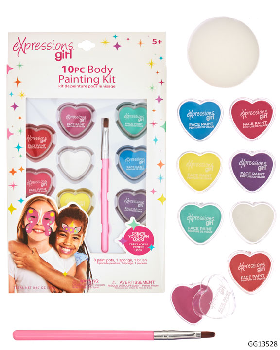 Girl's Body Face PAINTing Kit - 10-Pack