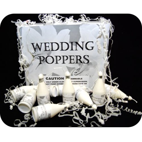 WEDDING Champagne Bottle Party Poppers