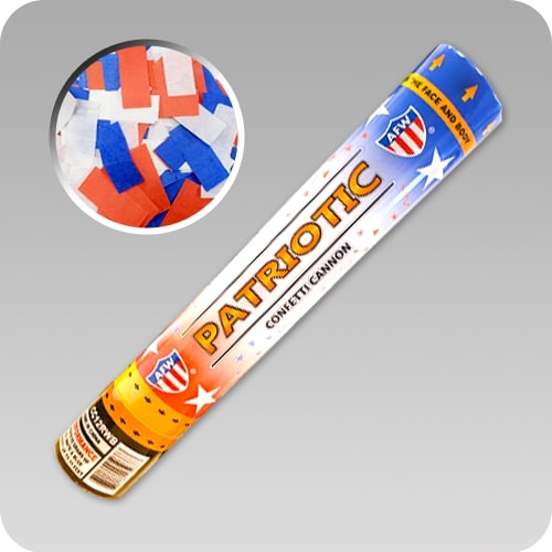 ''12'''' Red, White, & Blue Patriotic Confetti Cannons''