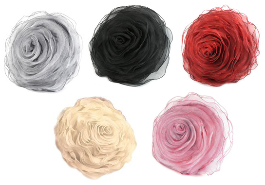 Ruffled Rose Decorative PILLOWs