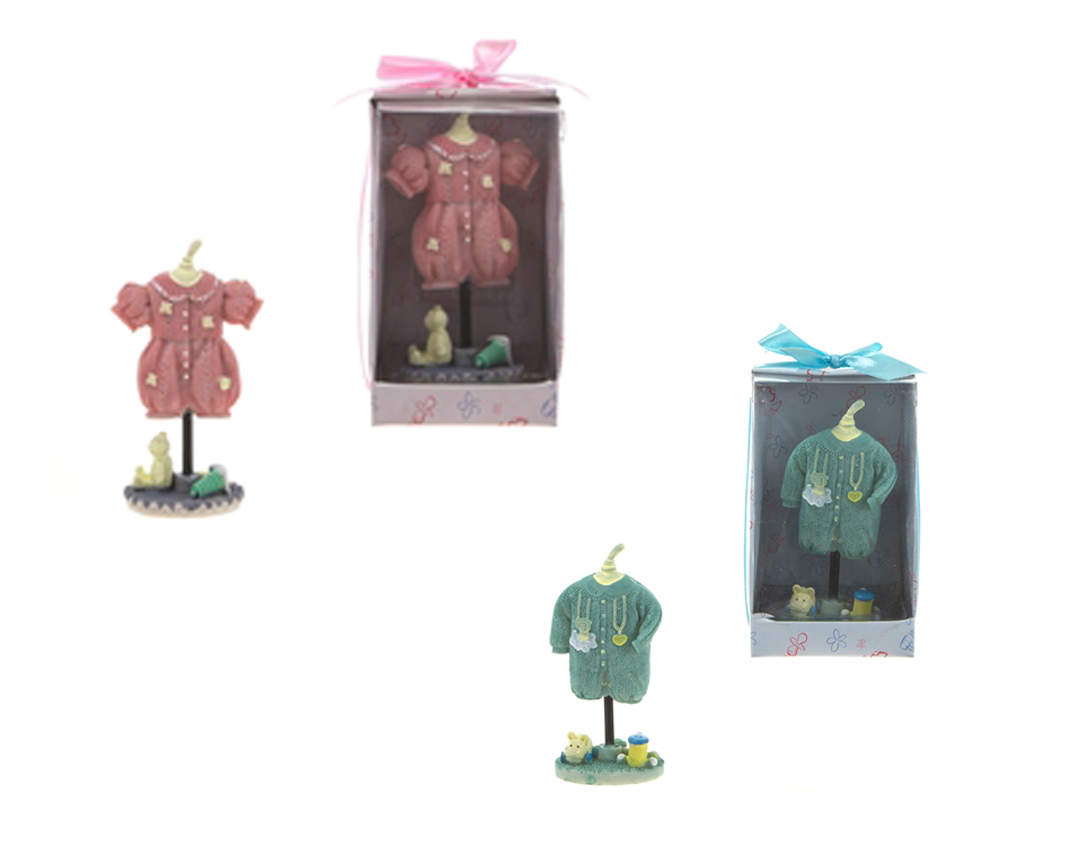 Newborn Baby Clothing Mannequin Party Favors w/ Clear Designer Gift Box - Choose Your Color(s)