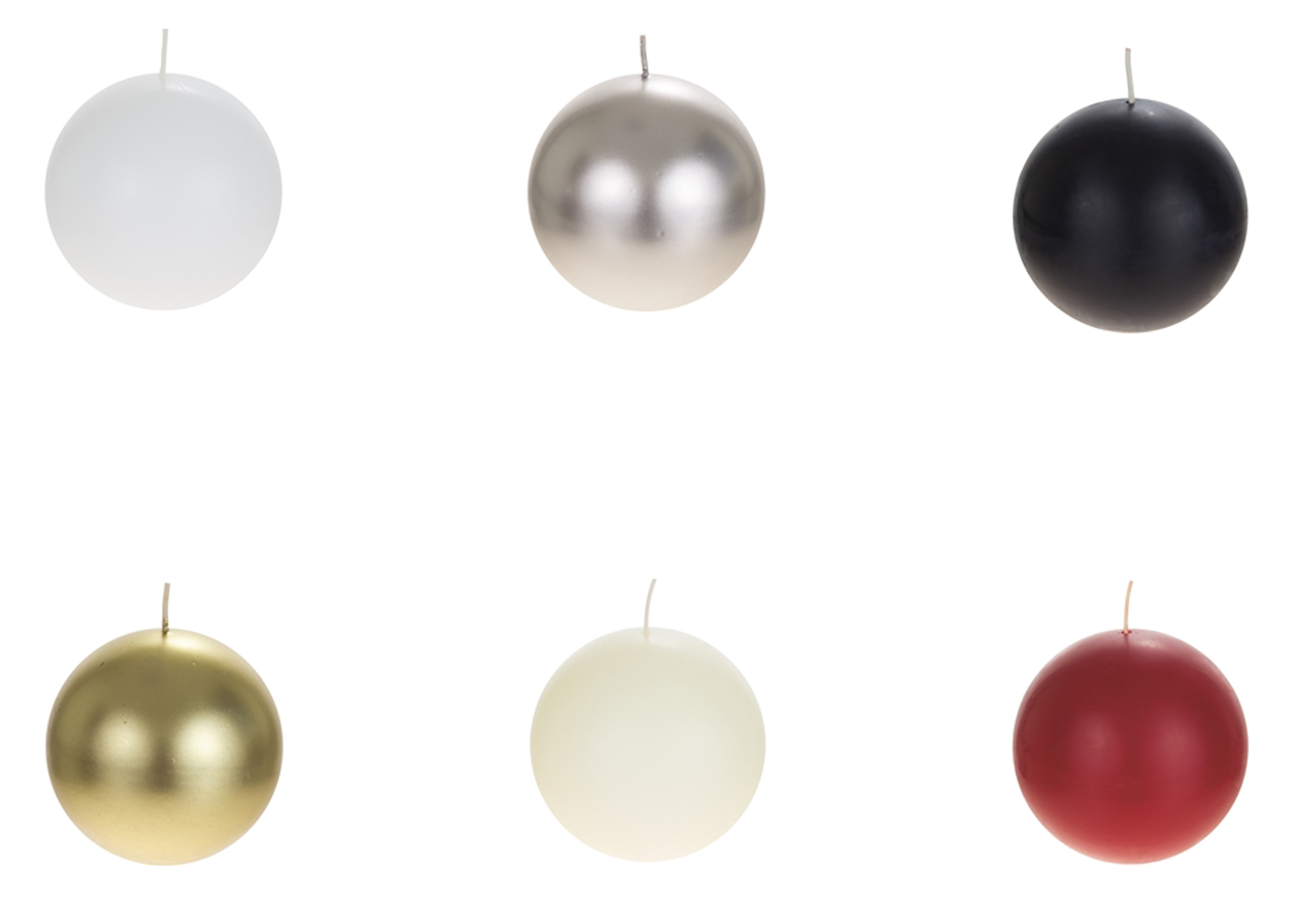 ''4'''' Unscented Round Ball Decor CANDLES - Choose Your Color(s)''