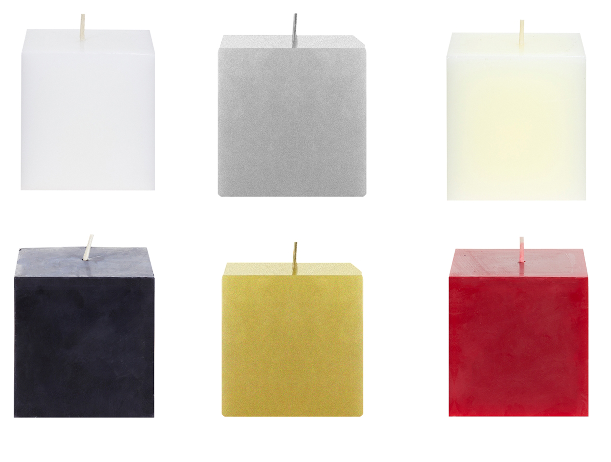 ''3''''x 3'''' Unscented Square Pillar Decor CANDLES - Choose Your Color(s)''