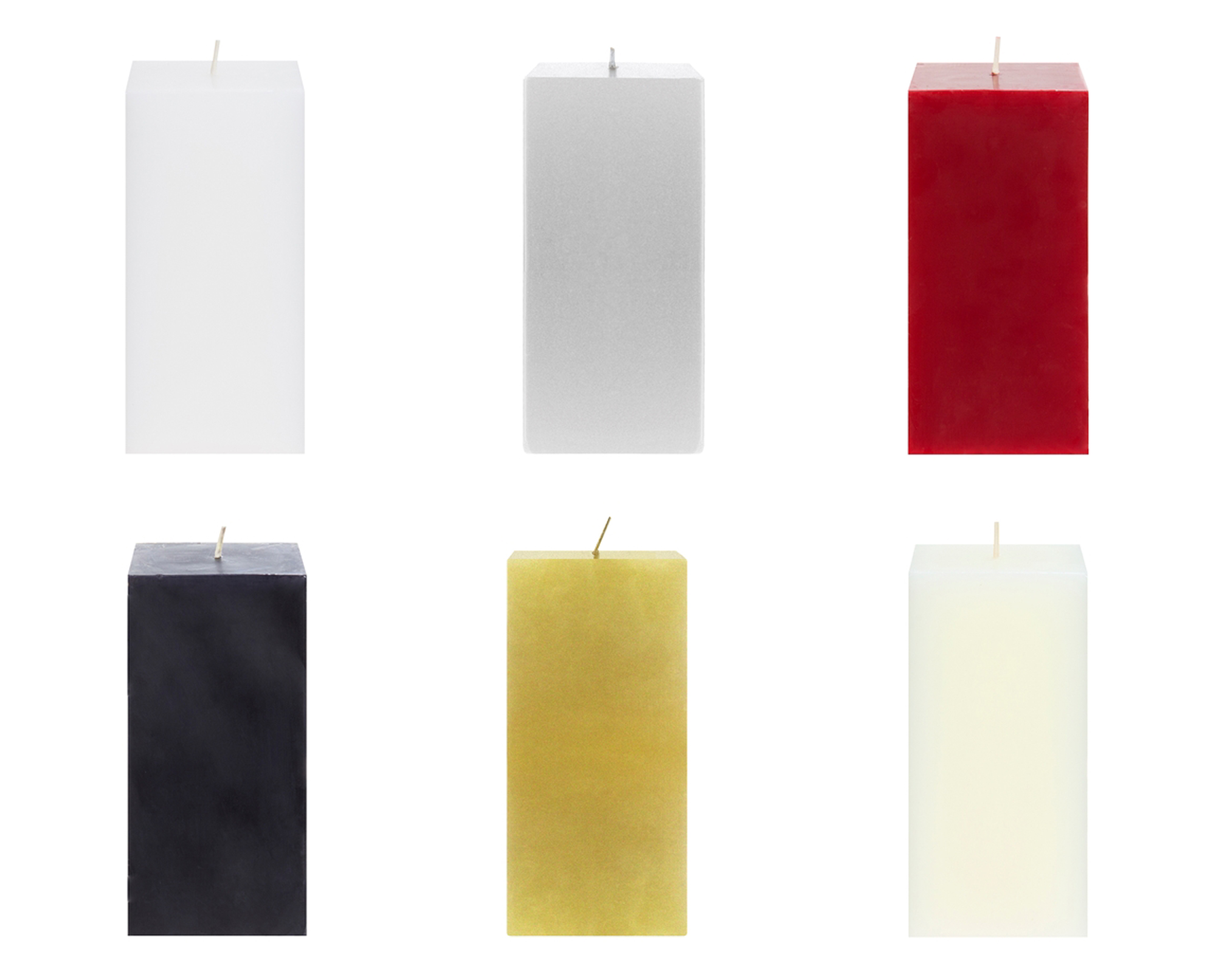 ''3''''x 6'''' Unscented Square Pillar Decor CANDLES - Choose Your Color(s)''