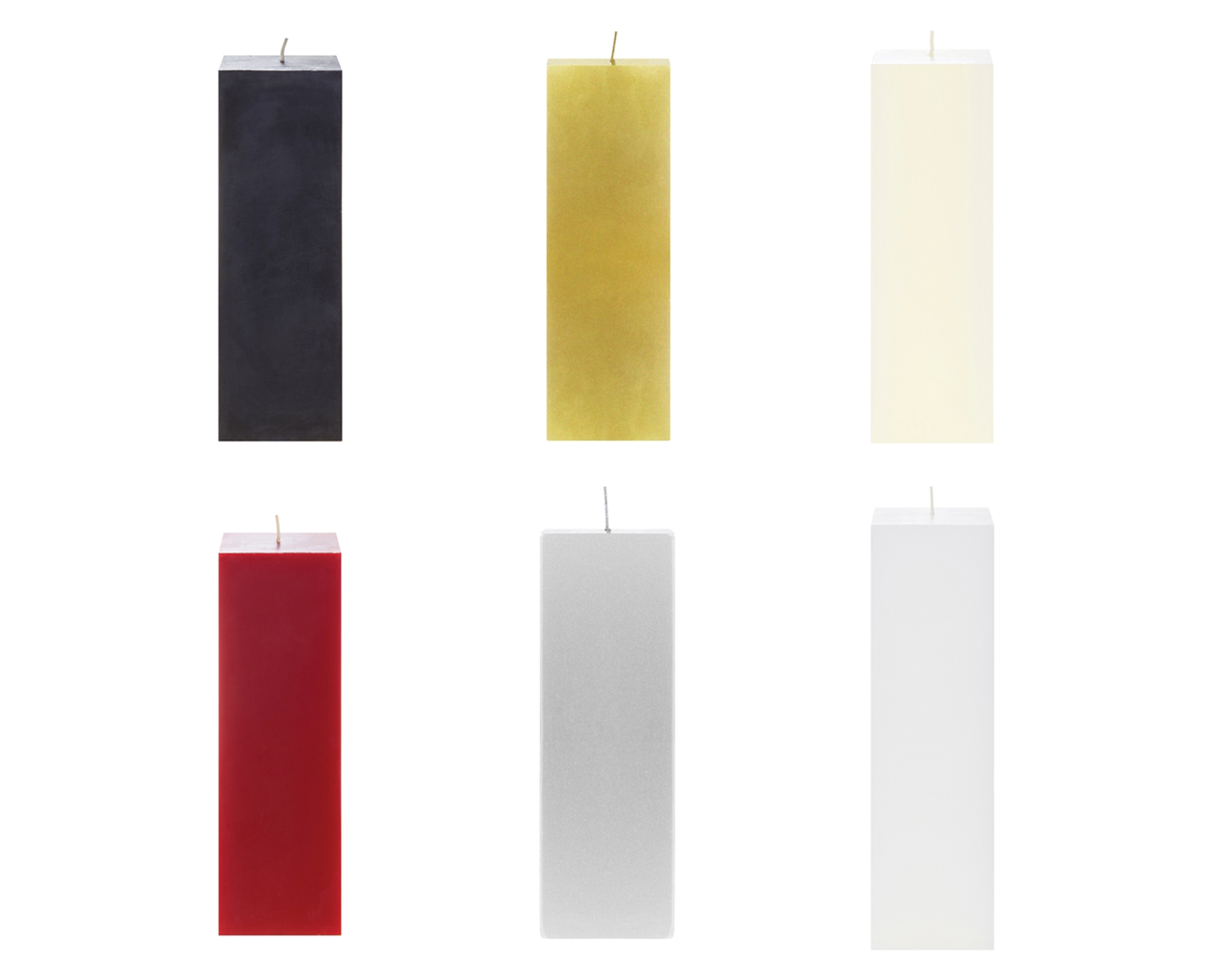 ''2''''x 3'''' Unscented Square Pillar Decor Candles - Choose Your Color(s)''