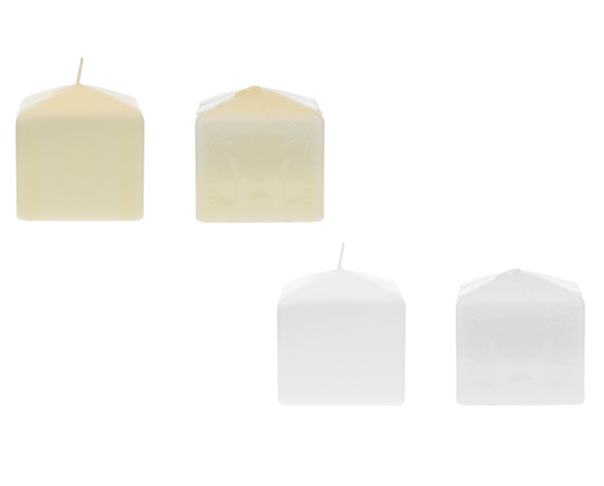 ''3'''' x 3'''' Unscented Dome TOP Square Pillar Candle - Choose Your Color(s)''