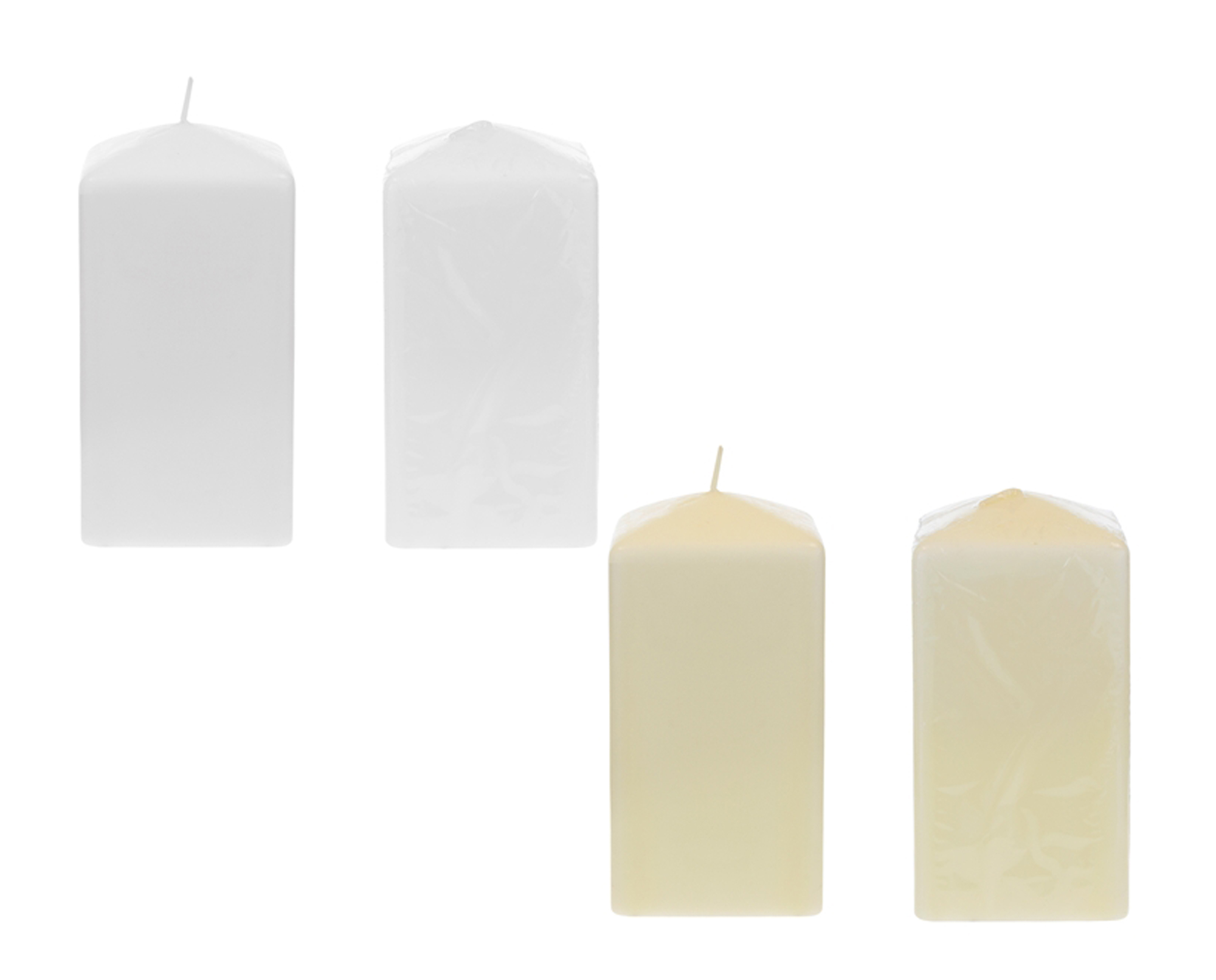 ''3'''' x 6'''' Unscented Dome Top Square Pillar CANDLE - Choose Your Color(s)''