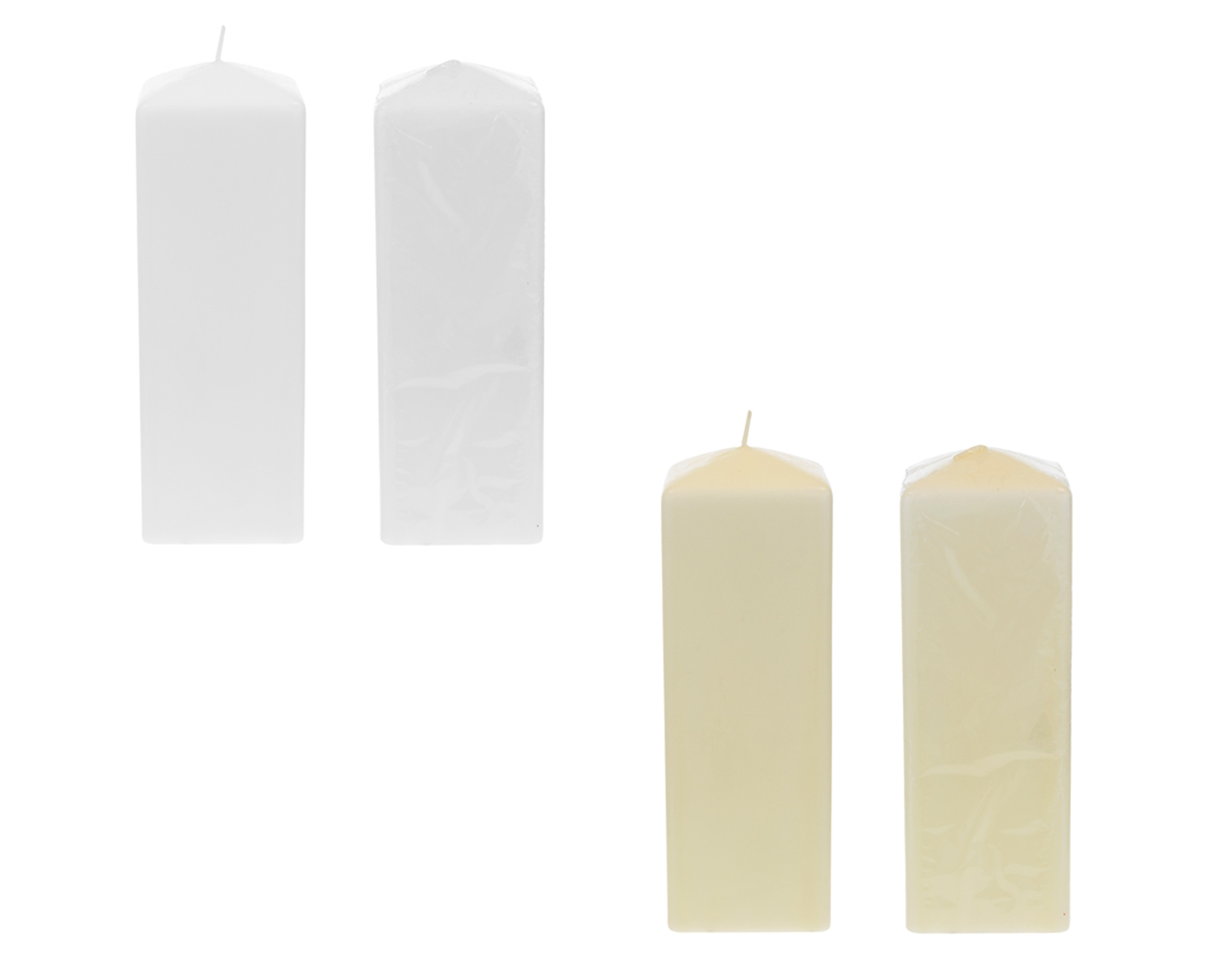 ''3'''' x 9'''' Unscented Dome Top Square Pillar CANDLE - Choose Your Color(s)''