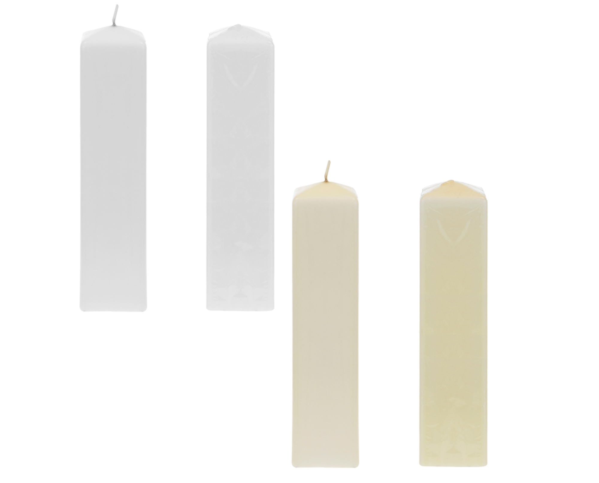 ''2'''' x 6'''' Unscented Dome TOP Square Pillar Candle - Choose Your Color(s)''