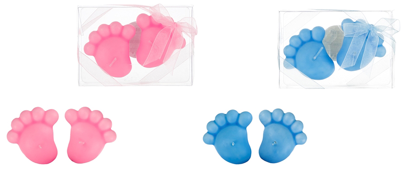 Baby Footprints Floating CANDLE