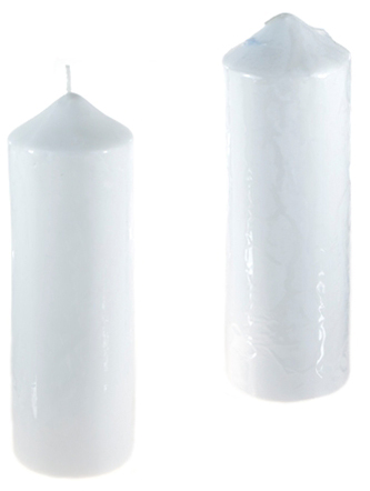 ''3''''x9'''' Dome TOP Aerated Unscented Pillar Candle''