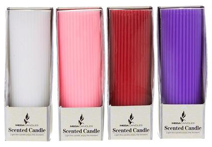 ''2''''x5'''' Ribbed Scented Pillar CANDLES''