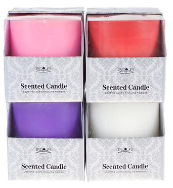 ''3''''x3'''' Round Scented Pillar Candles''