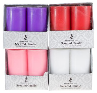 ''2''''x3'''' Round Scented Pillar Candles''