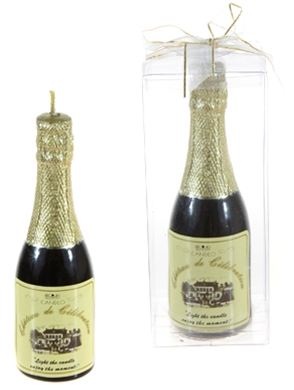 Champagne Bottle CANDLEs - Black