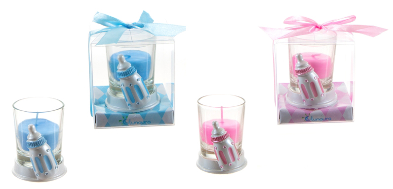 Baby Bottle Poly Resin Candle Set