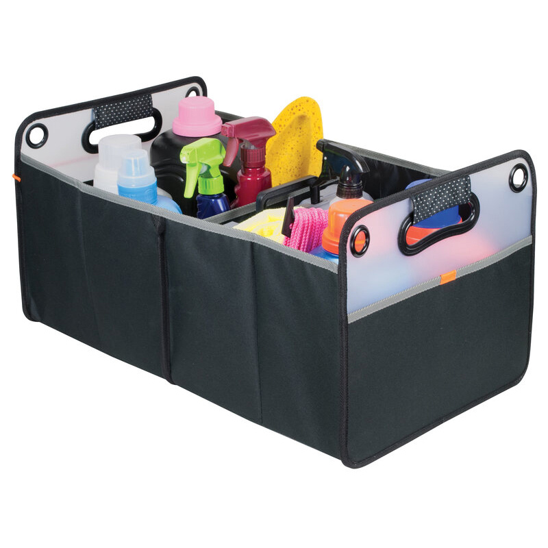 Foldable Trunk Storage Organizers w/ Clear Reinforced HANDLEs - Choose Your Color(s)