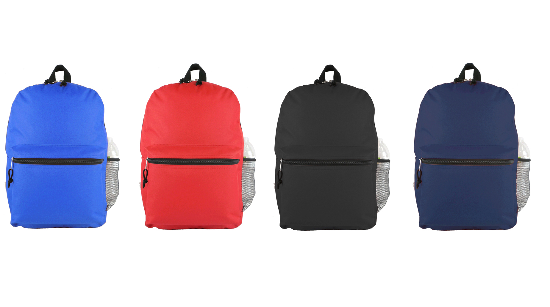 ''17 3/4'''' Premium Poly BACKPACKS w/ Mesh Side Pocket - Choose Your Color(s)''