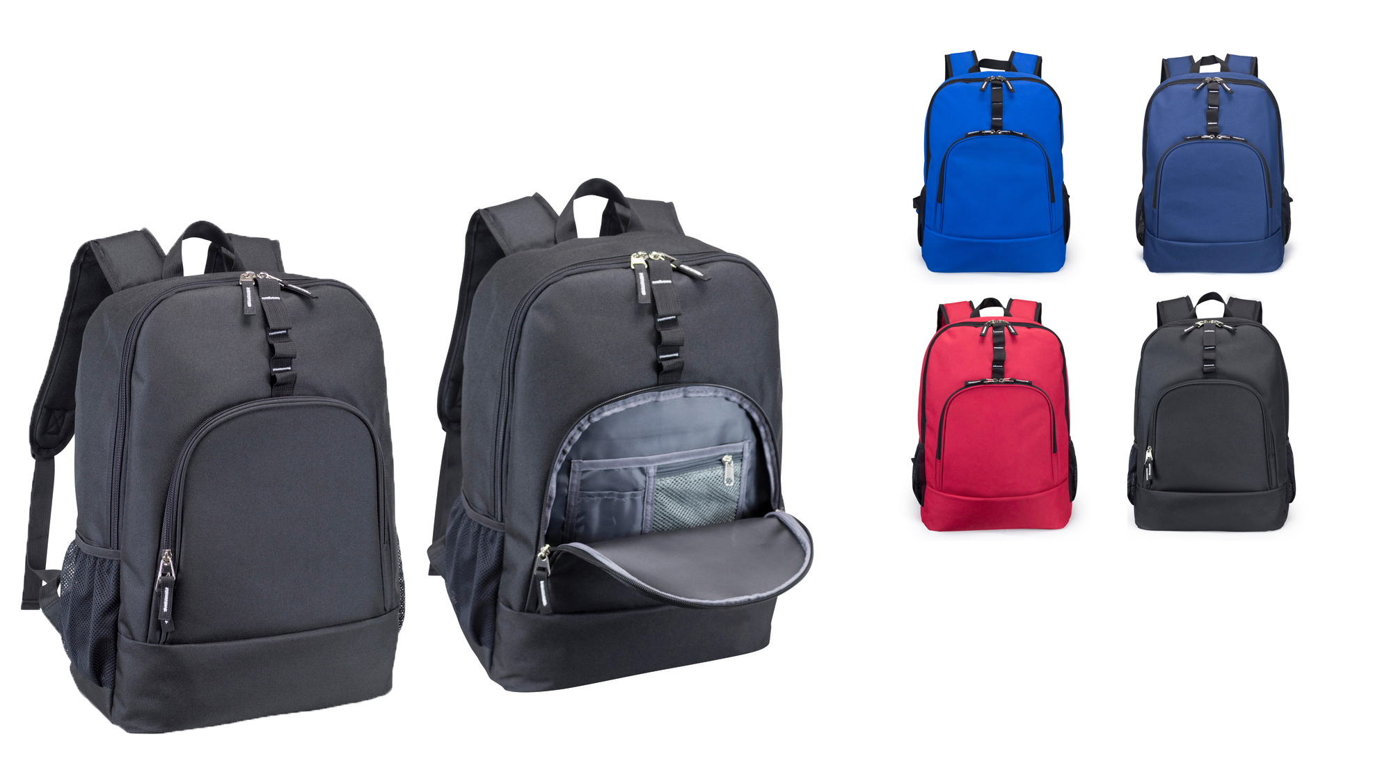 ''18'''' Poly LAPTOP Backpacks w/ Padded Back Panel - Choose Your Color(s)''