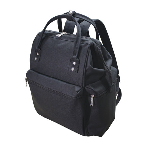 ''16'''' Wide Mouth Computer Laptop BACKPACKS w/ Cargo Zippered Pockets - Black''