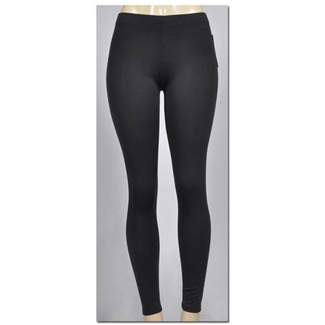 Women's Light Fleece LEGGINGS - Black Only - Size S-2XL