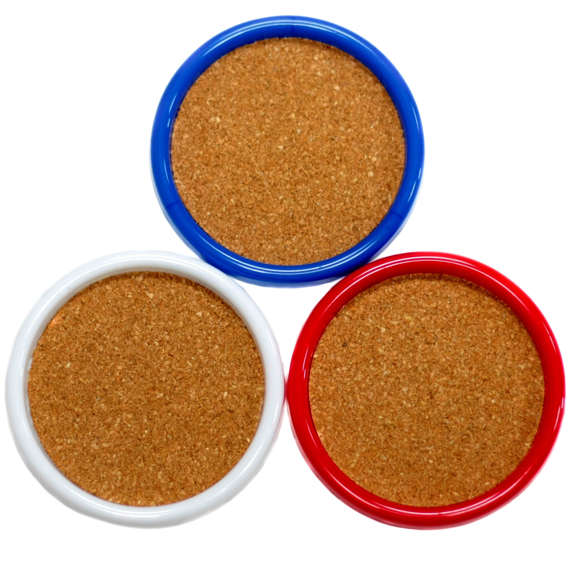 Cork Coaster with Plastic FRAME - 4-Packs