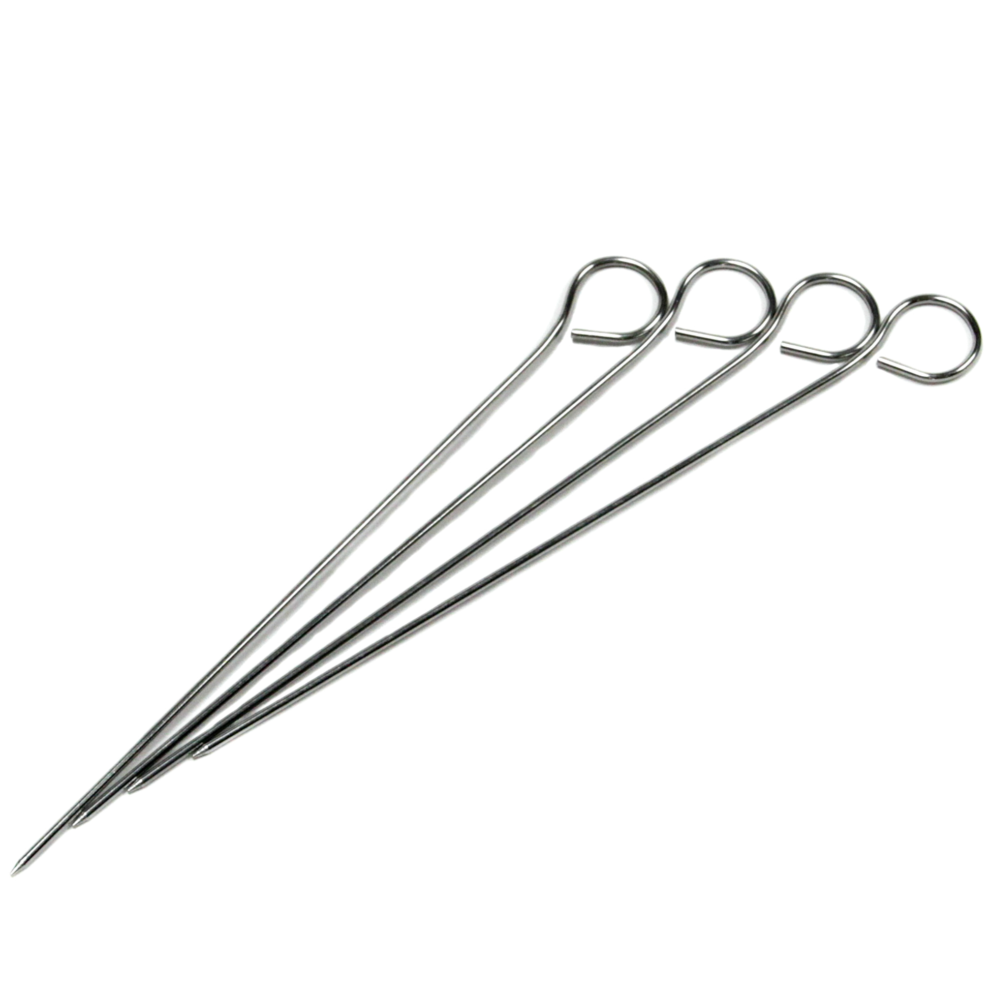 Stainless Steel BBQ Skewers - 4-Packs