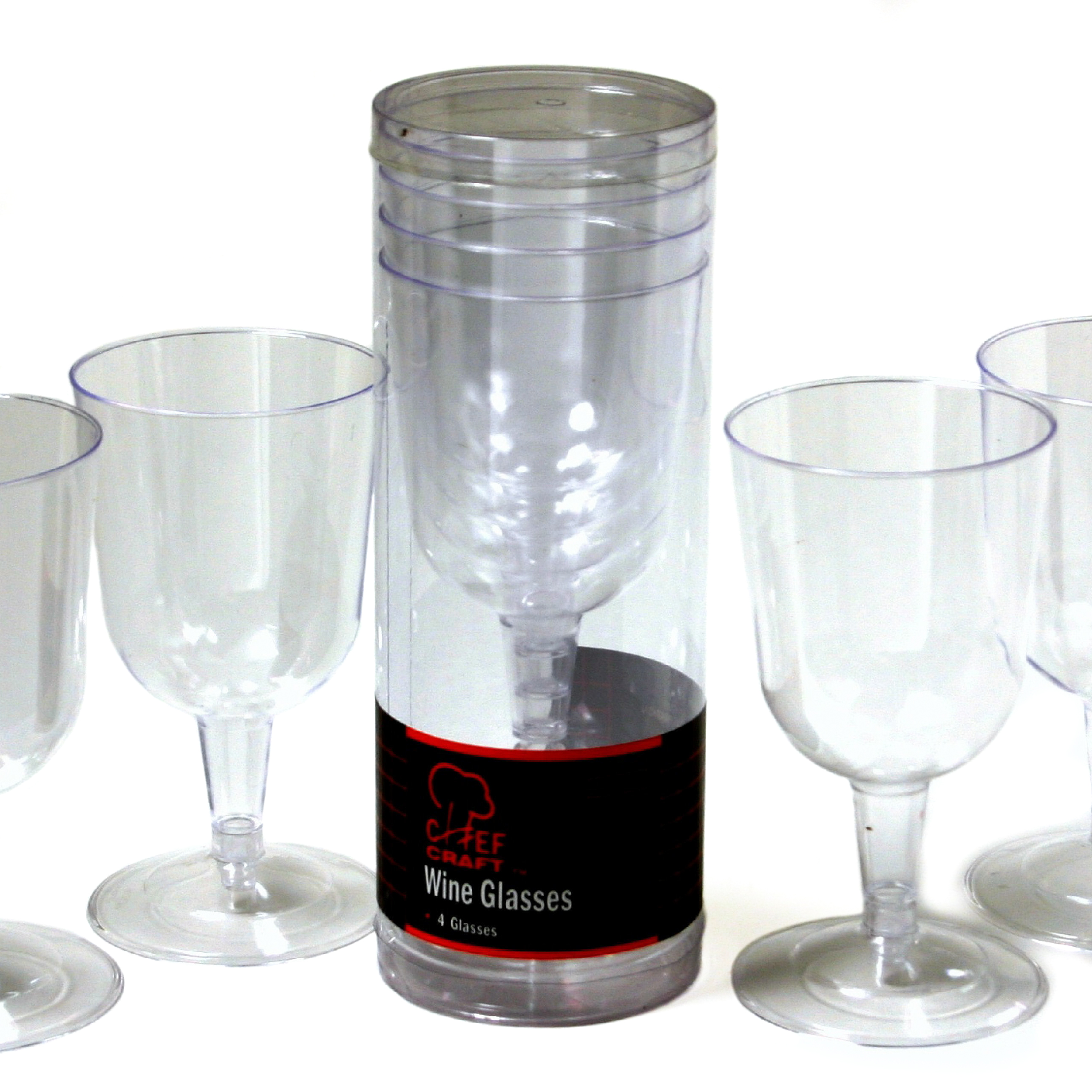 Disposable Wine GLASSES - 4-Packs