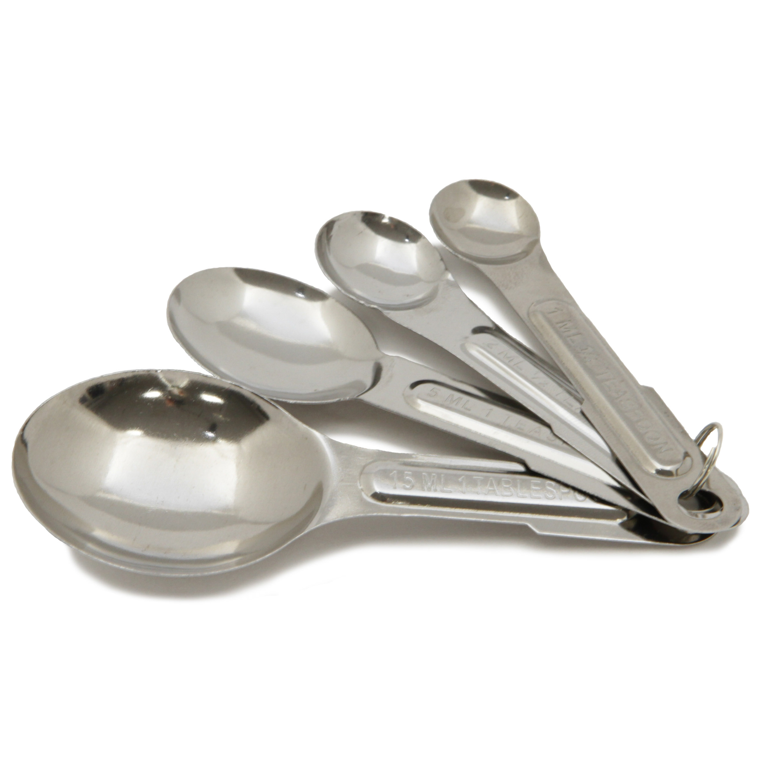 4 Piece Stainless Steel MeasuRING Spoon Sets