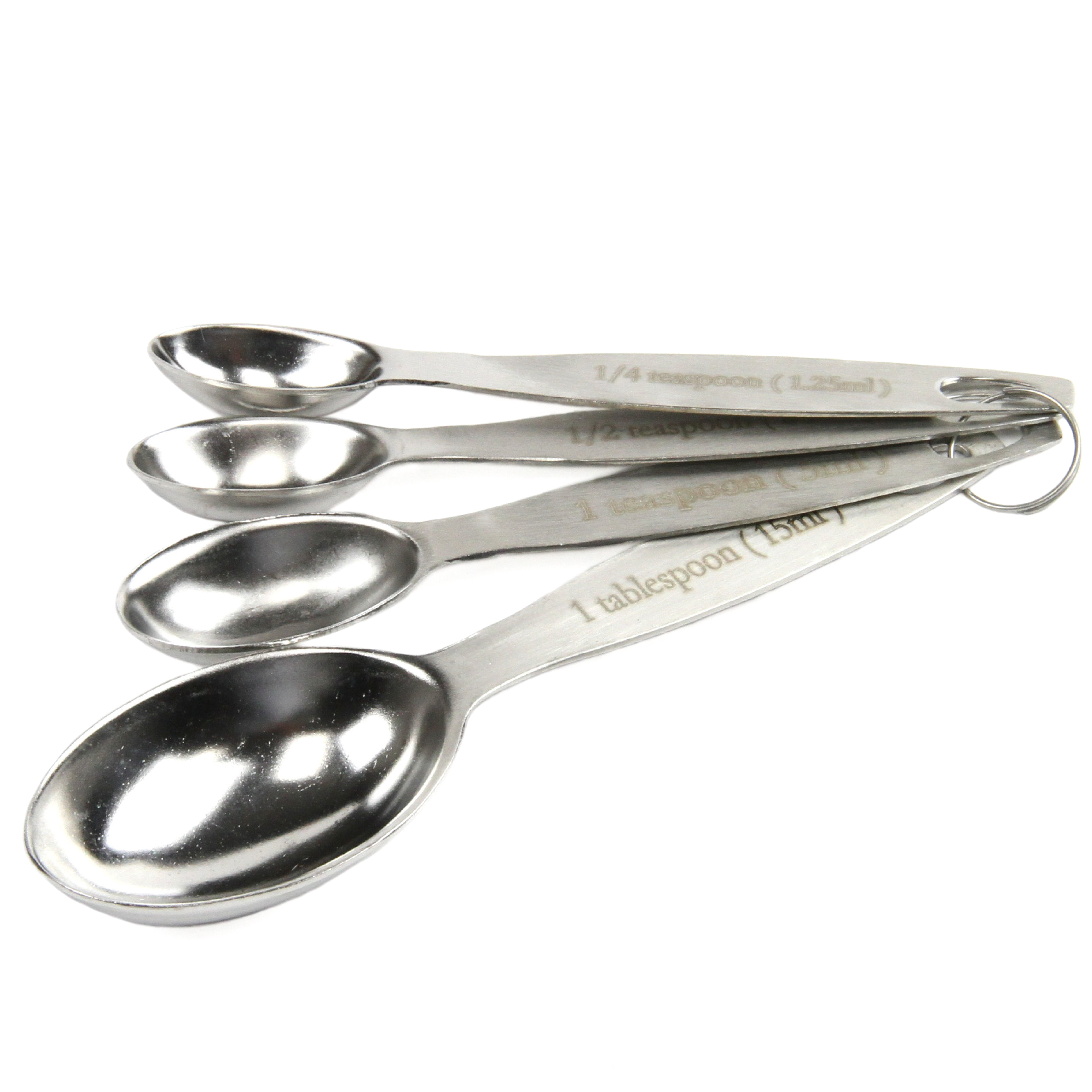 4 Piece Stainless Steel Oval Measuring Spoon Sets