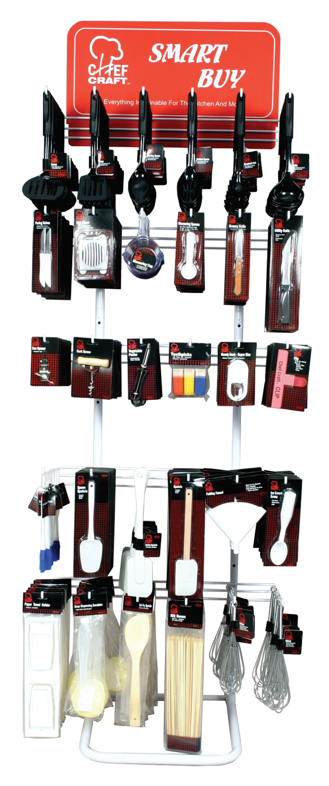 Kitchen Tools and Gadget Assortment RACK in Floor DISPLAY