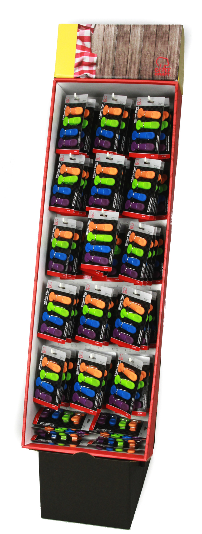 Magnetic Bag Clips in Floor Display