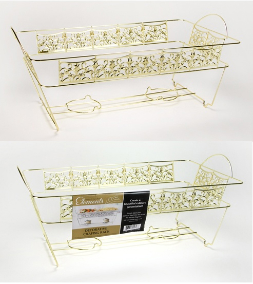 Elements - Decorative Chafing Rack - Full Size - GOLD - Hanna K. Signature Elements