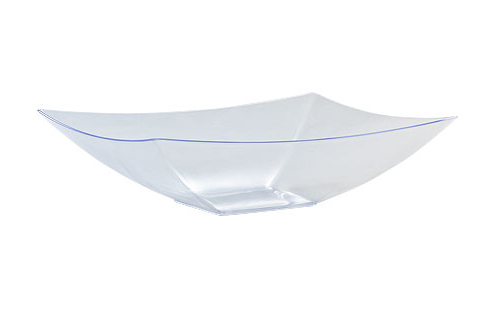 Clear 64 oz. Rectangular Plastic Serving Bowl - Lillian