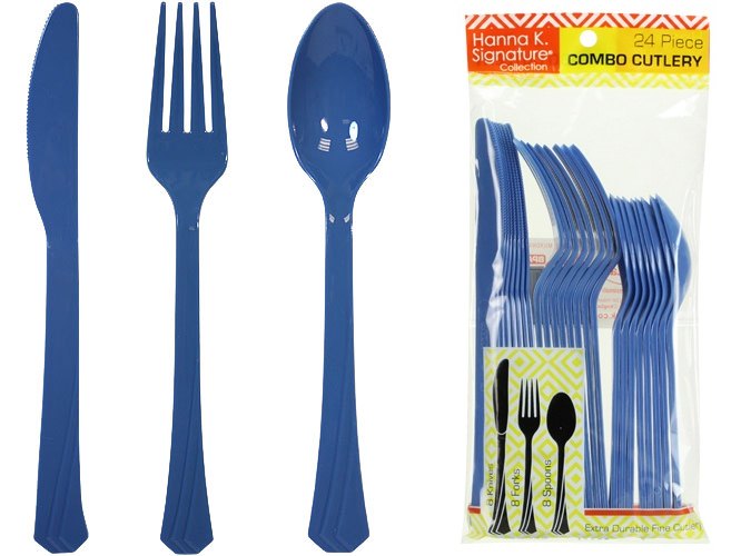 Blue Heavyweight Cutlery Combo 24-Packs - Hanna K. Signature