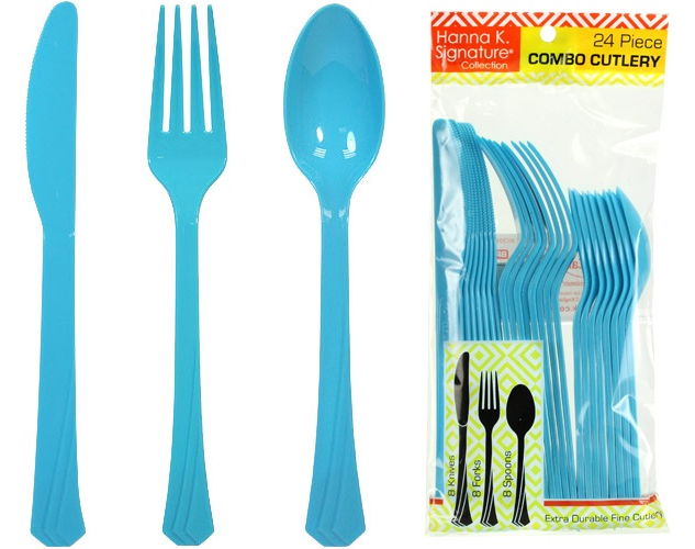 Island Blue Heavyweight Cutlery Combo 24-Packs - Hanna K. Signature