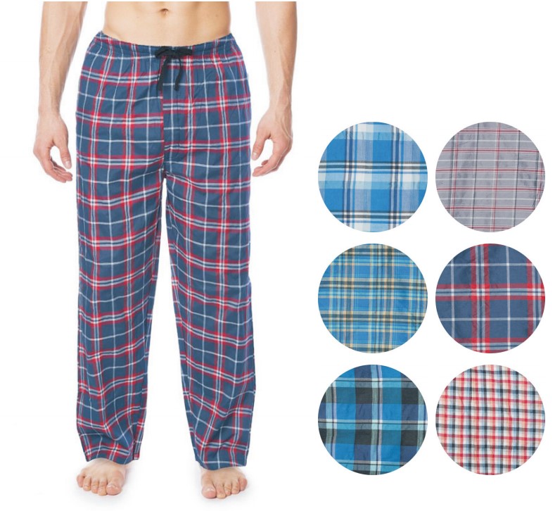 Men's Lounge Pajama PANTS w/ Tartan Designs