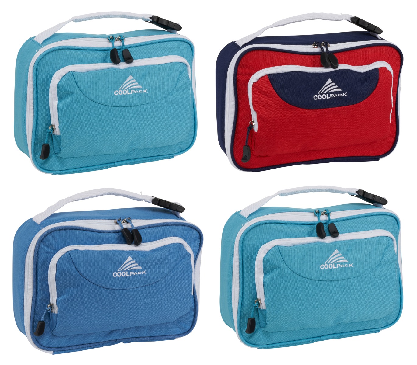 Insulated Lunch Bags w/ Front ZIPPER Pocket - Assorted Colors