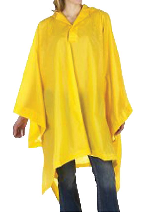 Disposable PVC Rain Ponchos - 4 Mil - Yellow