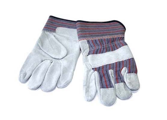 Economy Grade Shoulder Split LEATHER Palm Gloves - Size: Large