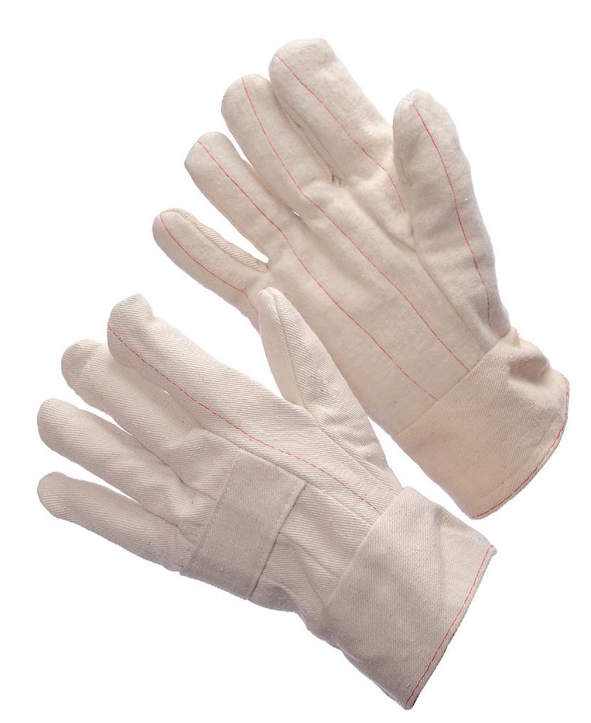 20 oz. Nap-In Double Palm Canvas Hot Mill Gloves w/ Band TOP - Size: Men's