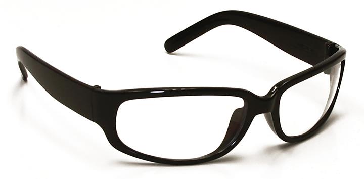 Legend Safety Glasses - Black FRAME w/ Clear Anti-Fog Lenses