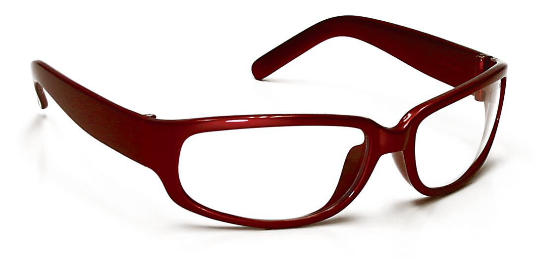 Legend Safety GLASSES - Red Frame w/ Clear Lenses