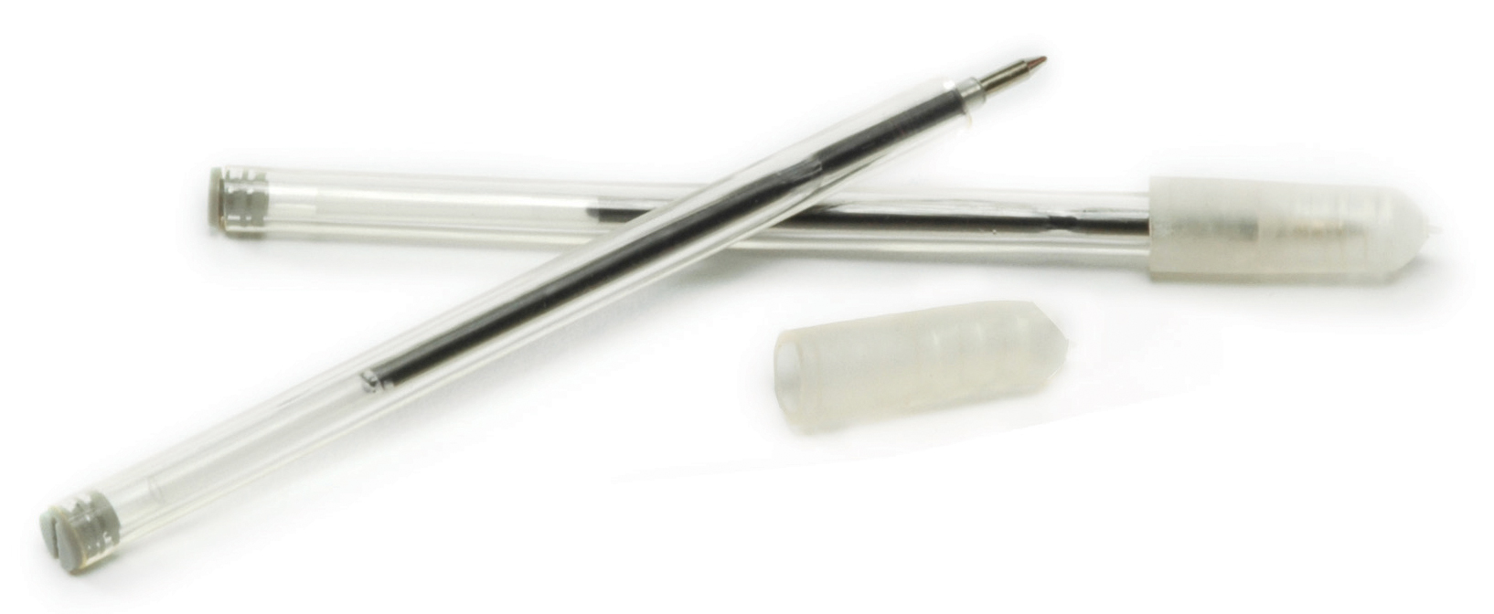 ''4'''' Clear Flexible Pens w/ CAP (Black Ink)''